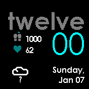 Pebble Cyan+Steps+HR