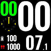 Big minutes, analog seconds