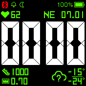 Giant Black Green LCD