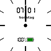 Analog Weiß Datum Wochentag Akku
