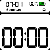 Digital Groß Unten Deutsch Datum Wochentag Akku Status