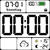 Digital Groß Mitte Geteilt 