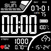 LCD Casio style Black