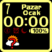 Çerçeveli saat Hava Durumu Kavun Türkce v2