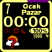 Çerçeveli saat Hava Durumu Adım Sayarlı Kavun Türkce