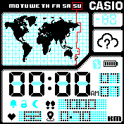 Casio World Time 12H All Black (Edit)