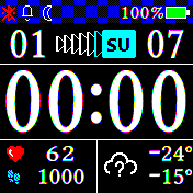 anti-aliasing 12/24H with/without seconds