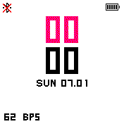 default white 24h with redish-pink hours