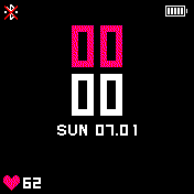 default black 24h with redish-pink hours and heart pulse symbol