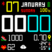 LCD Digits Style Black 12Hrs EN