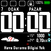 Dijital Beyaz Estetik Fontlu Detaylı hava Durumlu Siyah Turkce