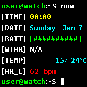 Terminal Now without seconds
