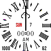 Old Watch Face (Dual) with steps 