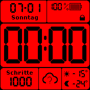Digital Groß Rot / Schwarz