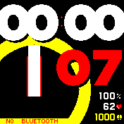 MOJA BIG inspired by takada_h  PULSE + STEPS + BATTERY + color