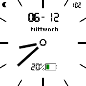 Analog Weiß Datum Wochentag Akku Alarm Puls (EDIT)