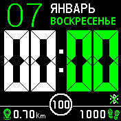 Green-White LCD RUS 24