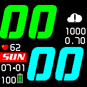 BIG Simple Weather Green-Cyan, 24h