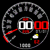 Mustang speedometer gauge 12/24hbred
