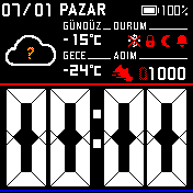 Kocaman Dijital Saatli Hava Durumlu Turkce