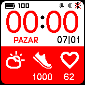 Kırmızı Beyaz Sade Bildirimli Turkce