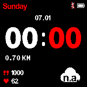 Red'n'White Runner's Watch Face