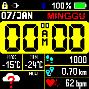 Digital Yellow Background with second