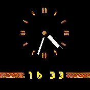 70's style BBC clock