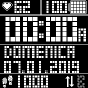 Digital Bip Black 12h