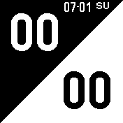 Black & White Design 12/24 hr