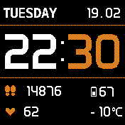 White - Orange Digital Simple