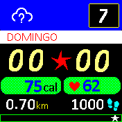 5+2 semana del día con una estrella roja giratoria