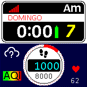 Digital con podómetro y clima.