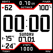 Tech Watch Red 12/24h