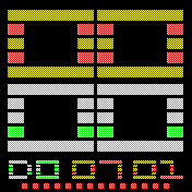 Block Style Color Battery Mod 12/24h
