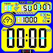 blue and yellow AMPM