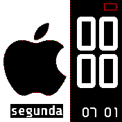 apple preto branco