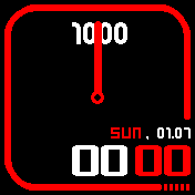 Black&Red Analog Battery