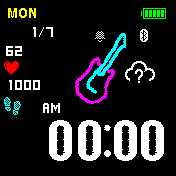 Cool Pink and Blue Guitar  design