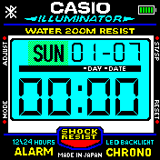 CASIO ILUMINADO AZUL 