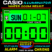 CASIO TELÃO LED VERDE 