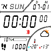 Casio White-Gray with second HEB