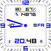 Analog Digital 24h White Blue