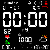 Digital Dark Colored v6.6.5 EN 12H (DD/MM + MM/DD)