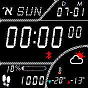 Casio Black-Gray with second HEB