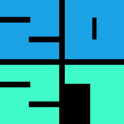 blue green big numbers