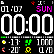 Large Digits 12h Watch