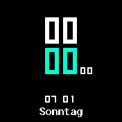 Simple Watchface with advanced date - German