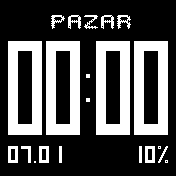 Dijital Siyah Beyaz Türkçe 24 Saat