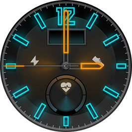 001 荧光橙针黑盘蓝刻度